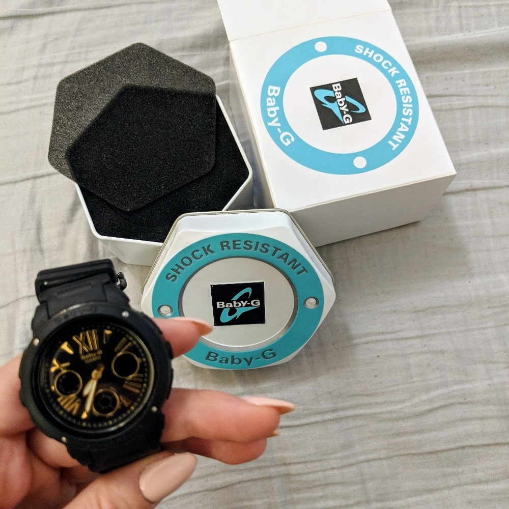 G-Shock Watch- Black and Gold, BabY-G series